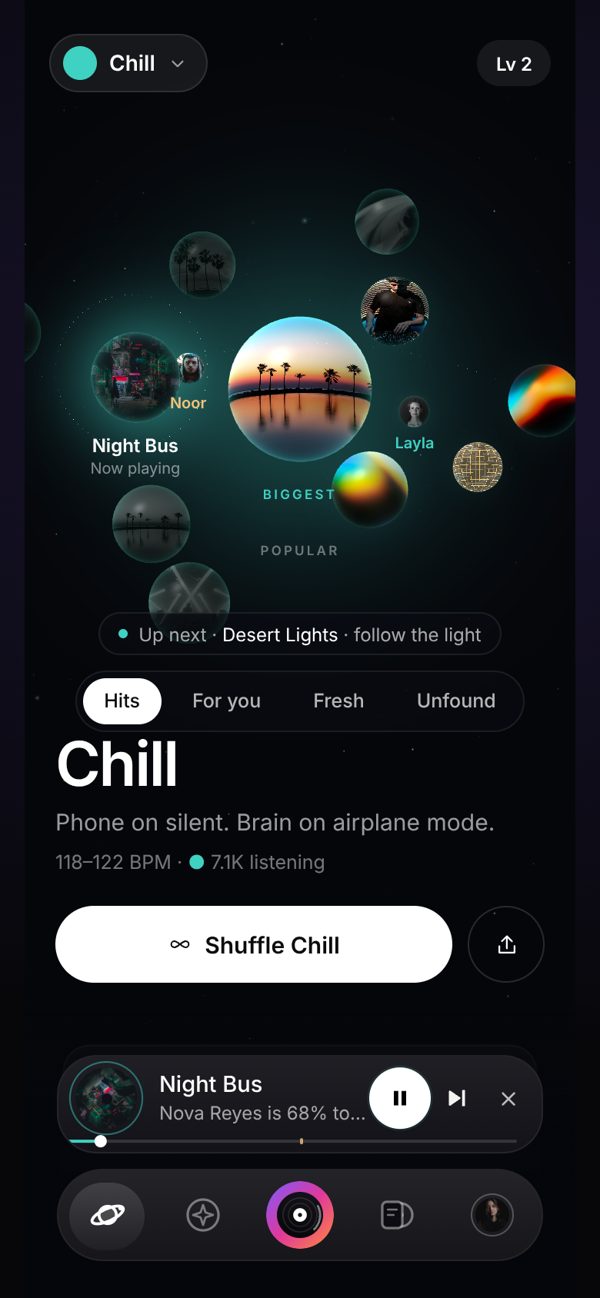 VYBE world screen
